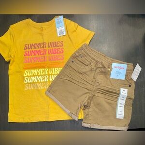 Unisex Cat And Jack Summer Vibes Outfit Size 4T NWT
